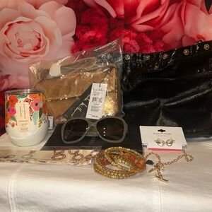 Nicole Miller gold purse bundle